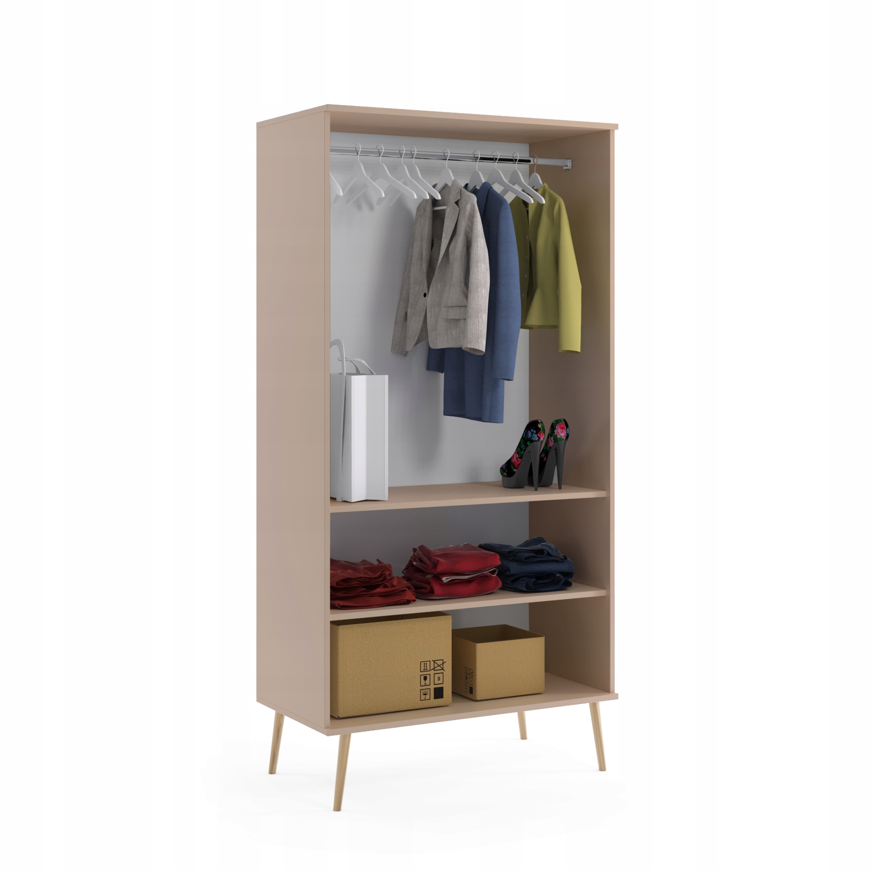 Szafa Skandynawska dwudrzwiowa - Macchiato Kolekcja Skandynawskie