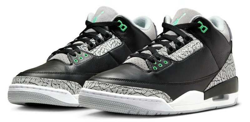 Boty Air Jordan 3 Retro Green Glow Velikost 44 Originální