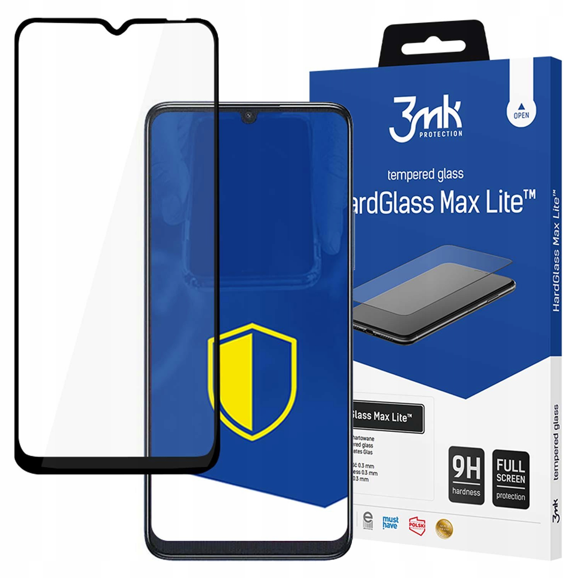 Szkło hartowane 3mk HardGlass Max Lite Black na Tcl 505 3mk Protection