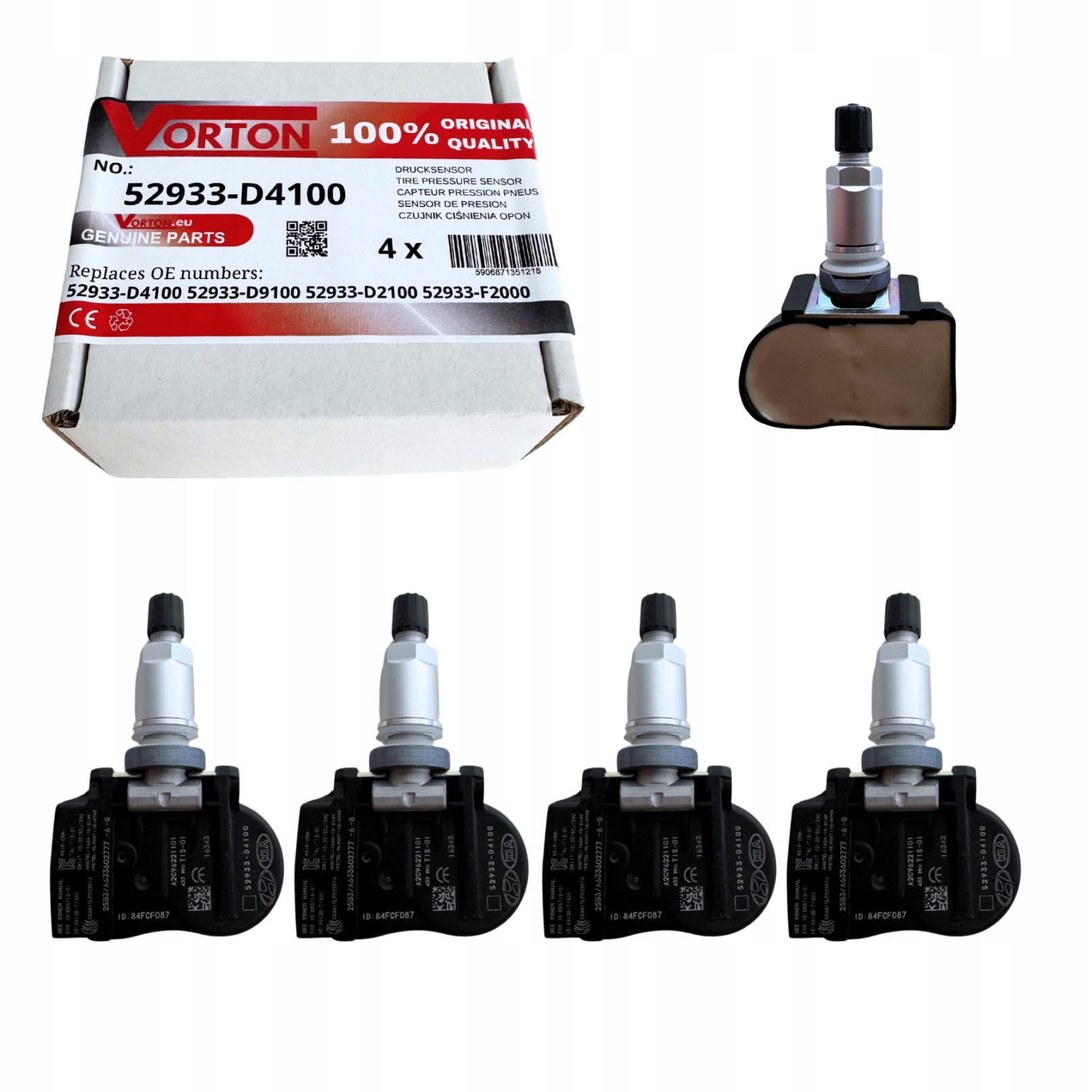 Senzory Tlaku Pneumatík Tpms Hyundai Ioniq Kona Santa Fe Veloster Elantra