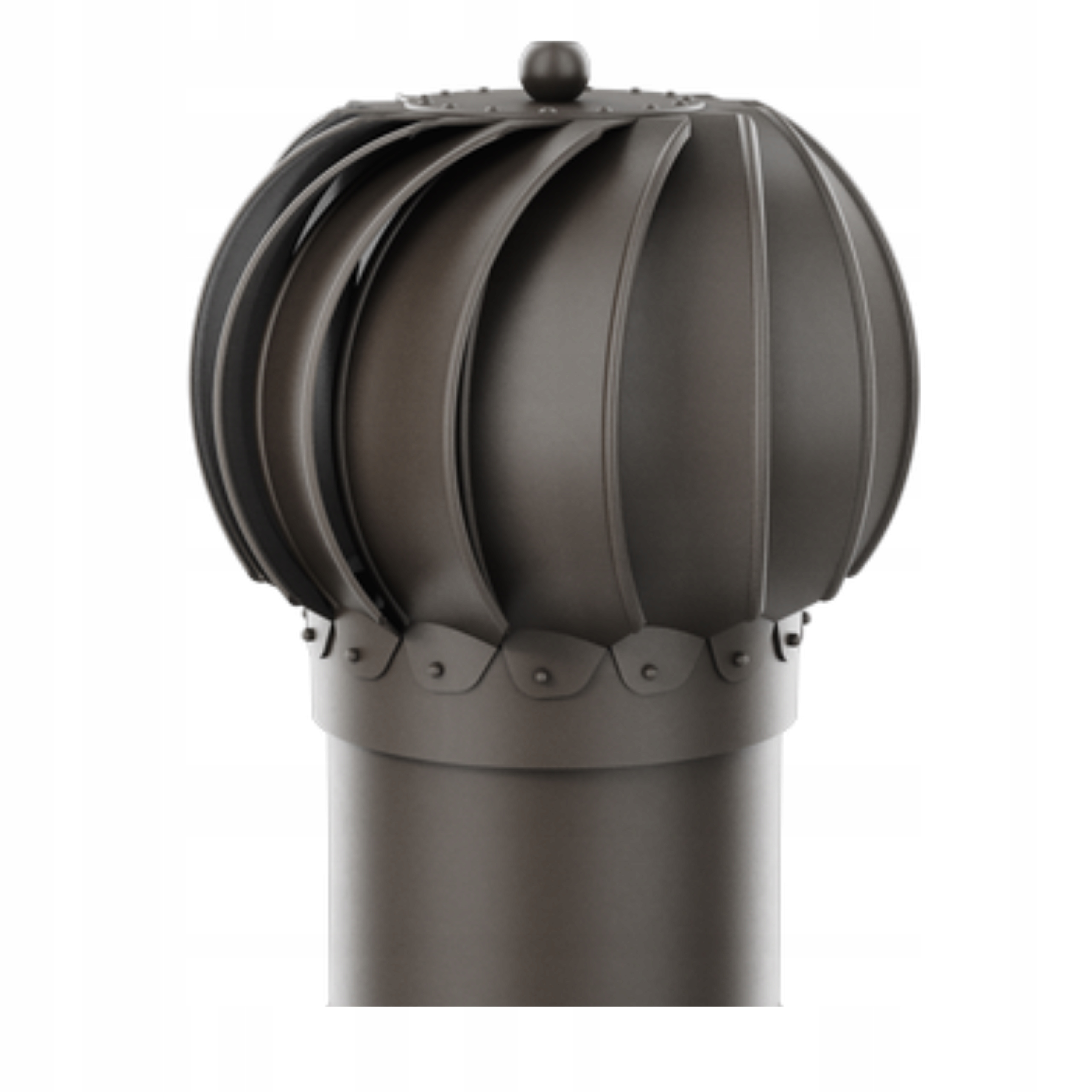 Komínová vložka do ventilace kulová Otočná fi150 Tmavě Hnědá 8019