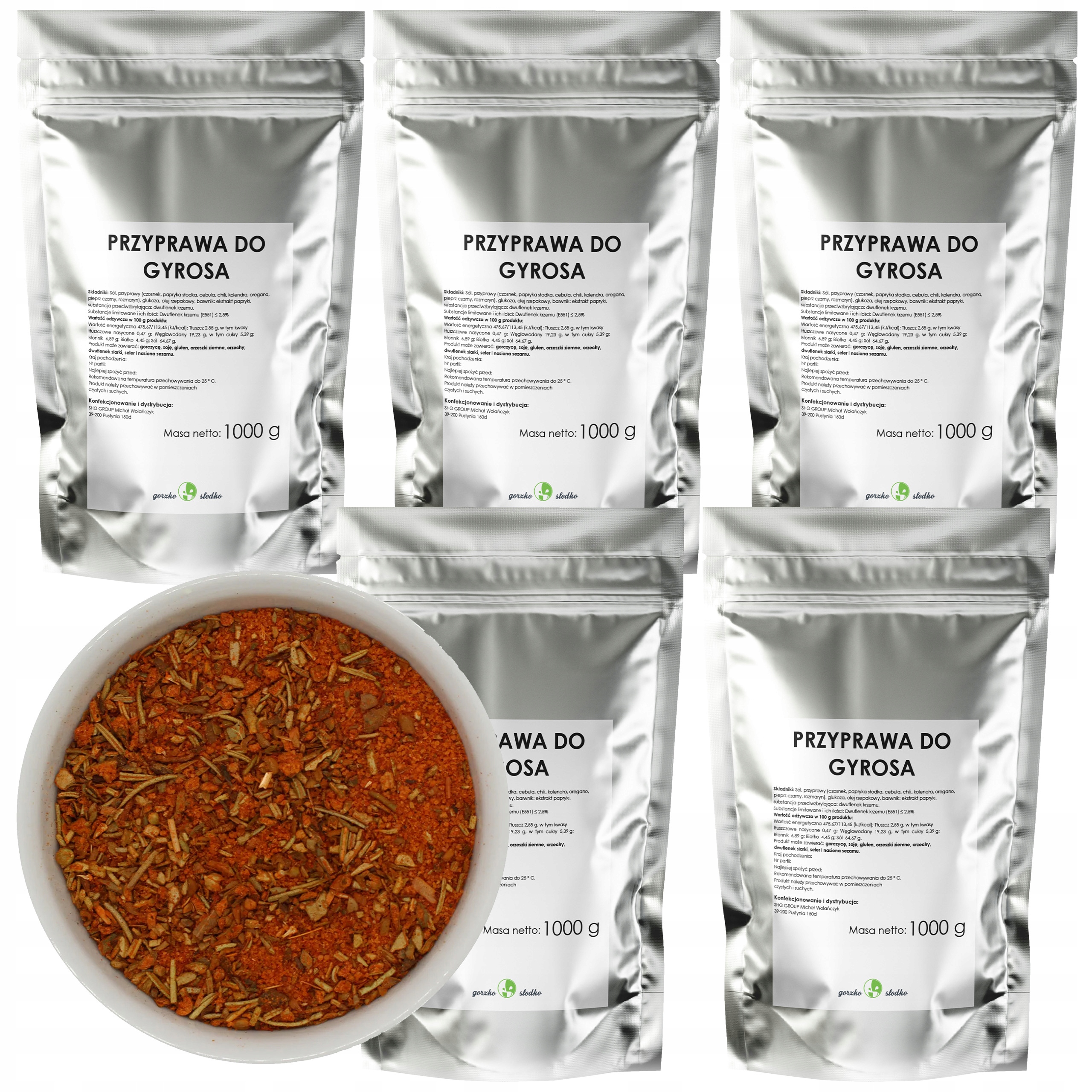 Przyprawa do gyrosa 5 kg Naturalna mieszanka przypraw aromatyczna