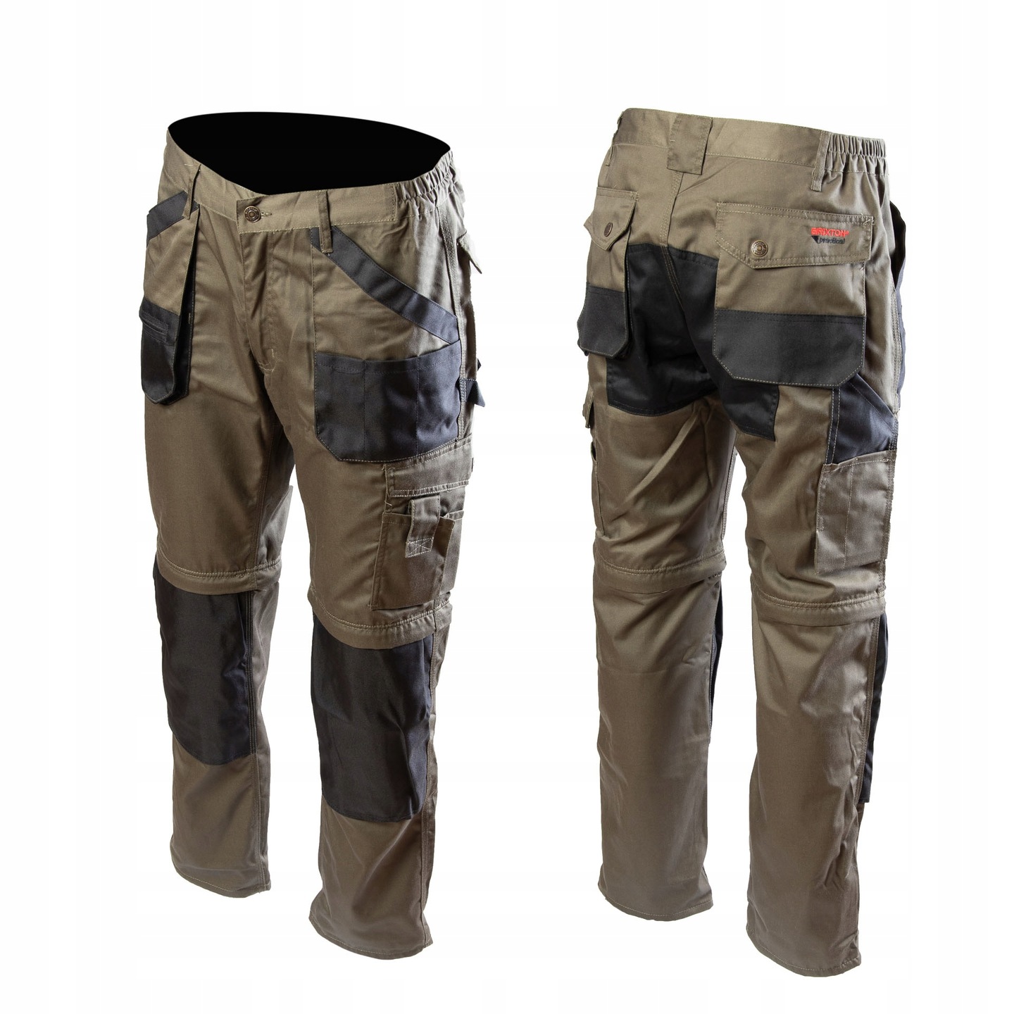 SPODNIE ROBOCZE KHAKI ODPINANE NOGAWKI BRIXTON 52