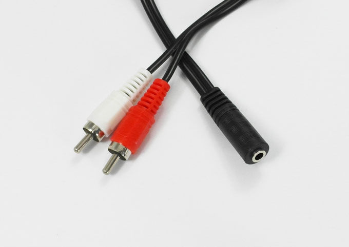 

adapter 2 wtyki chinch rca /gniazdo mini jack 3,5