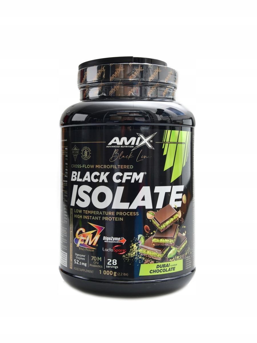 Amix nutrition Black line Black Cfm isolate 1000 g dubai chocolate