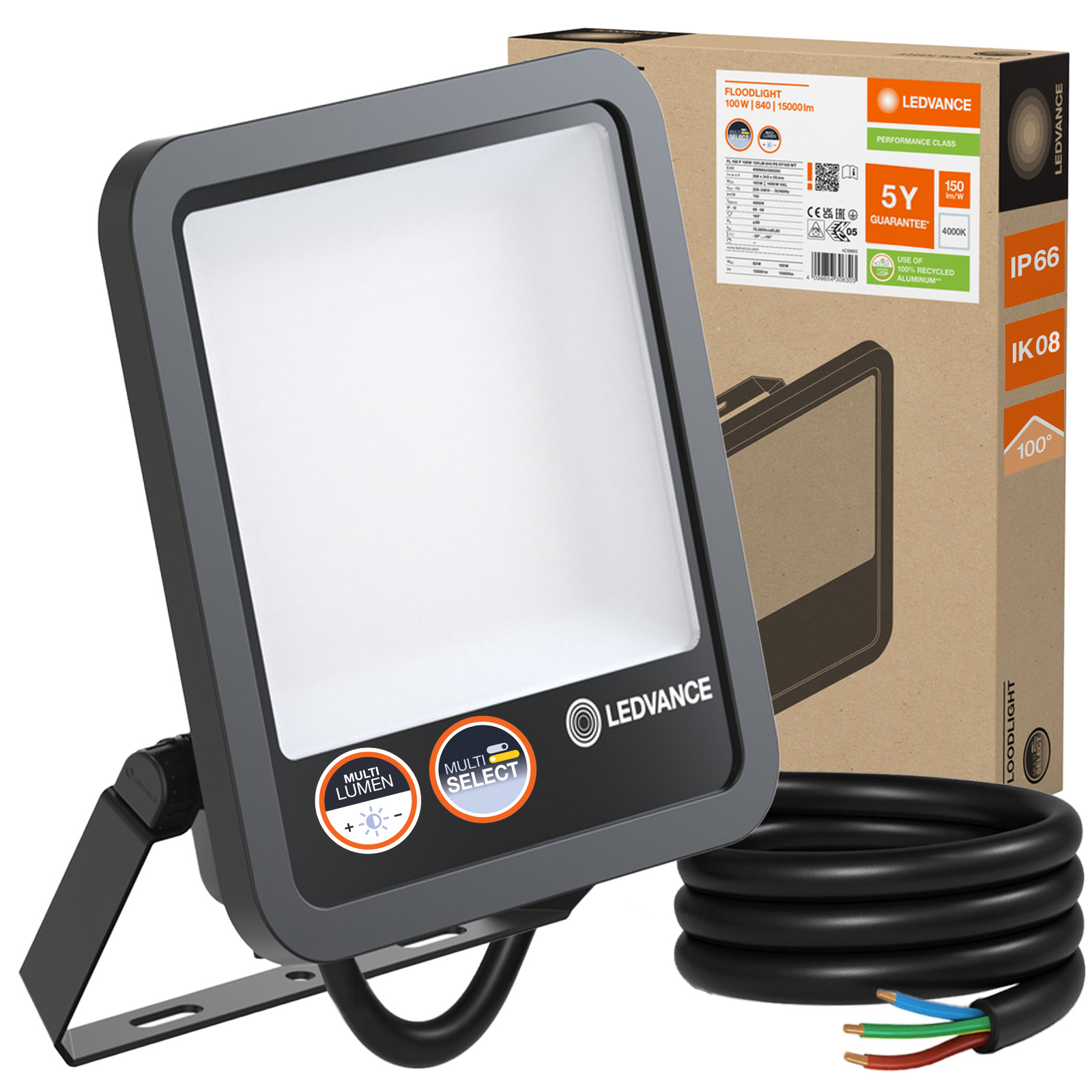 Led reflektorová lampa 100W 4000K Voděodolný Venkovní Ledvance Floodlight