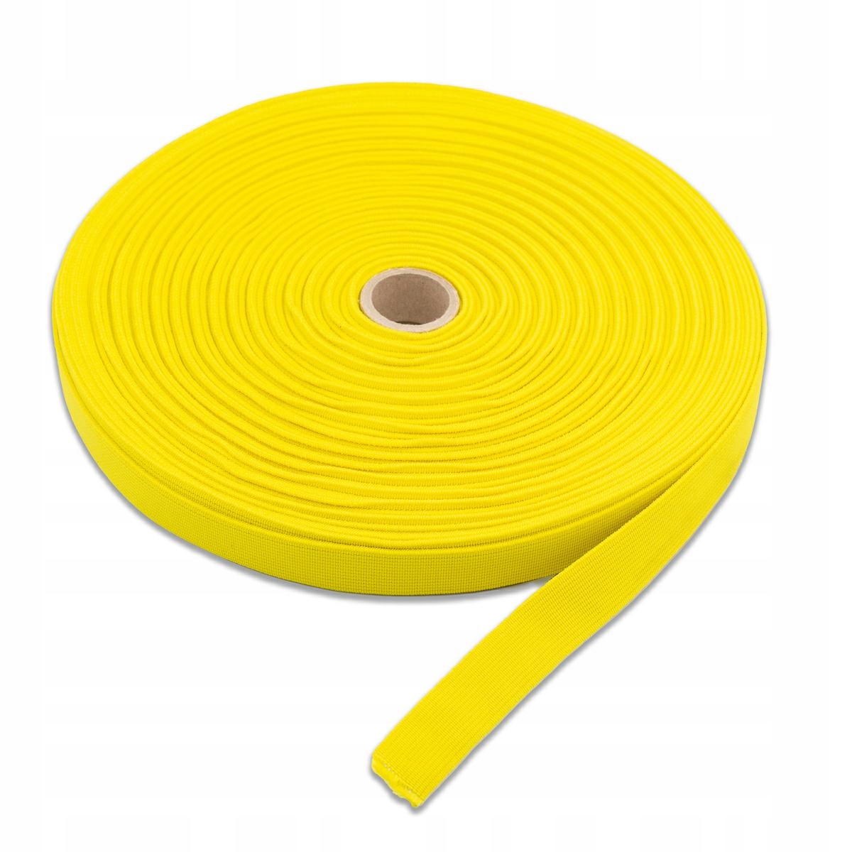 Guma tkaná 20mm/25mb žlutá L4241