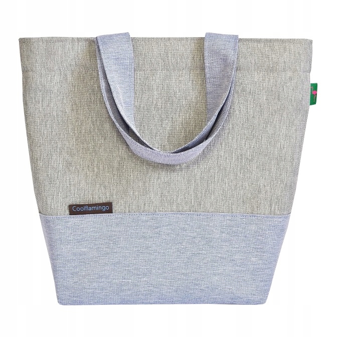 TORBA SHOPPER ŚNIADANIÓWKA GREY BLUE COOLFLAMINGO