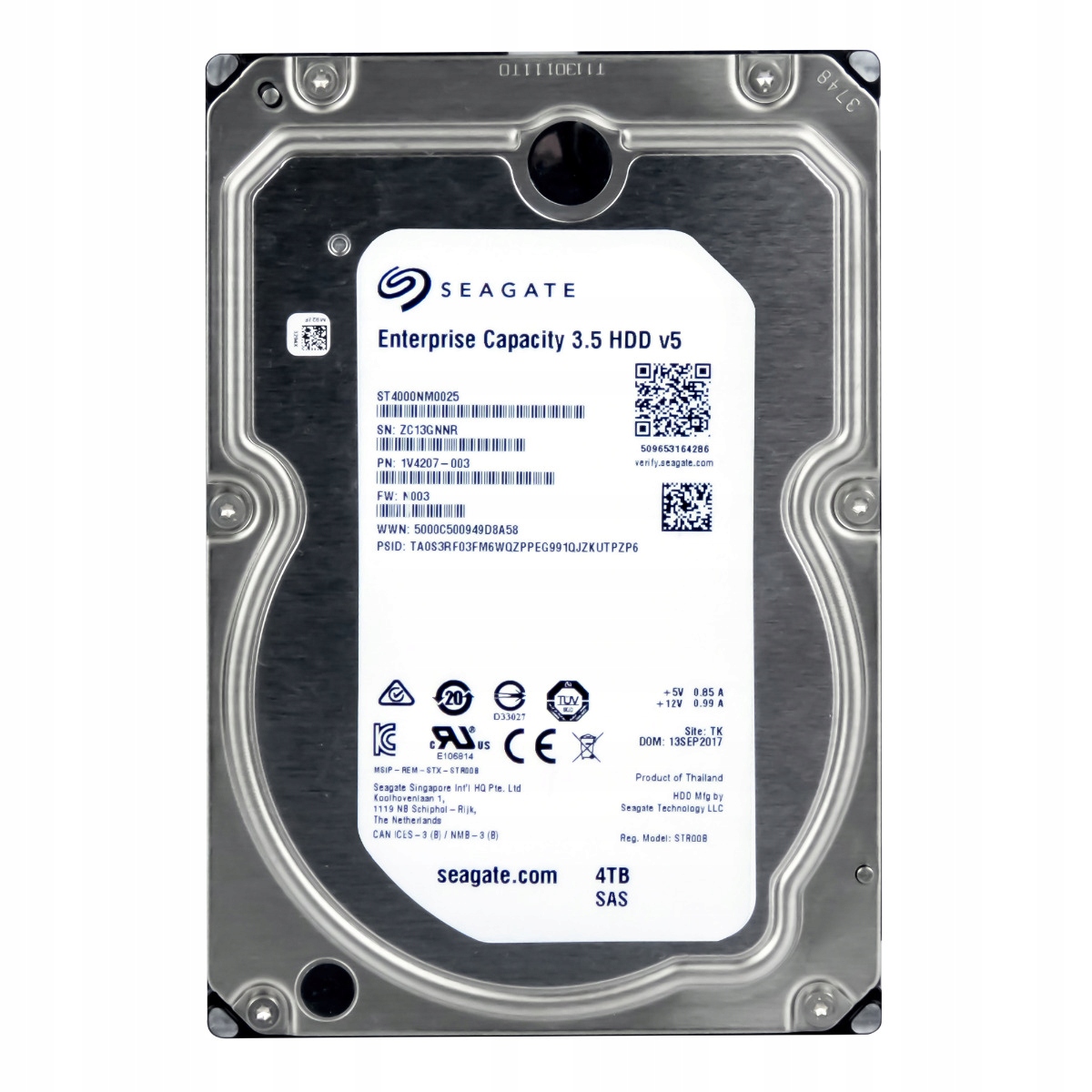 Seagate 4TB 7.2K 128MB SAS-3 3.5'' ST4000NM0025
