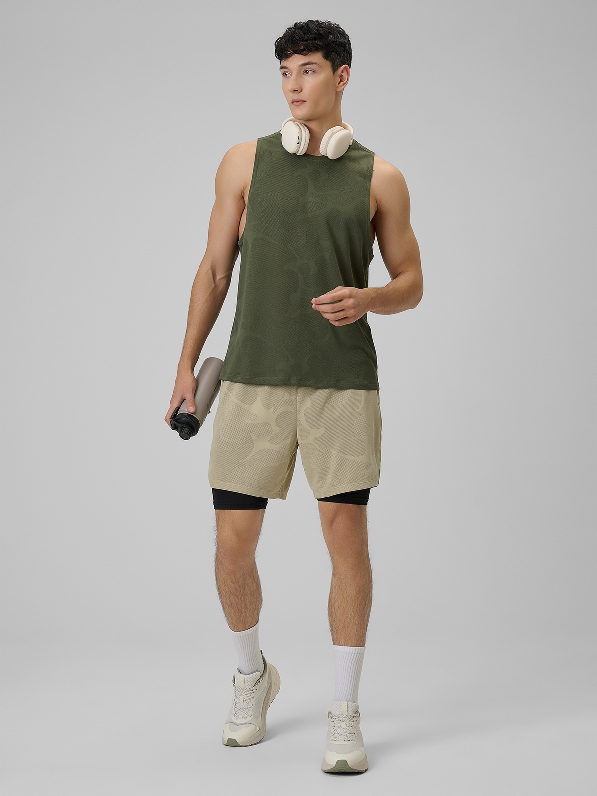 4F Kraťasy Béžové, Rychleschnoucí, XXL