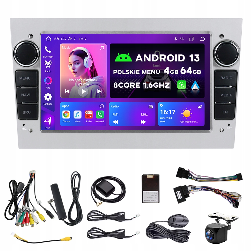 Autorádio Android 13 pro Opel Astra Hj 2004 Vectra Antara Zafira Vauxhall