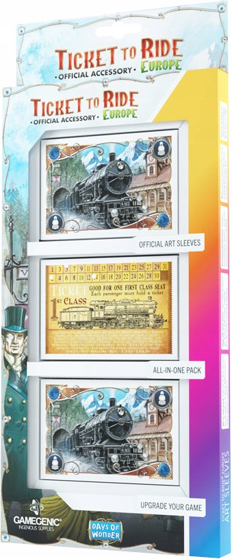 Gamegenic: Ticket to Ride Europe Art Sleeves (58x90 mm)