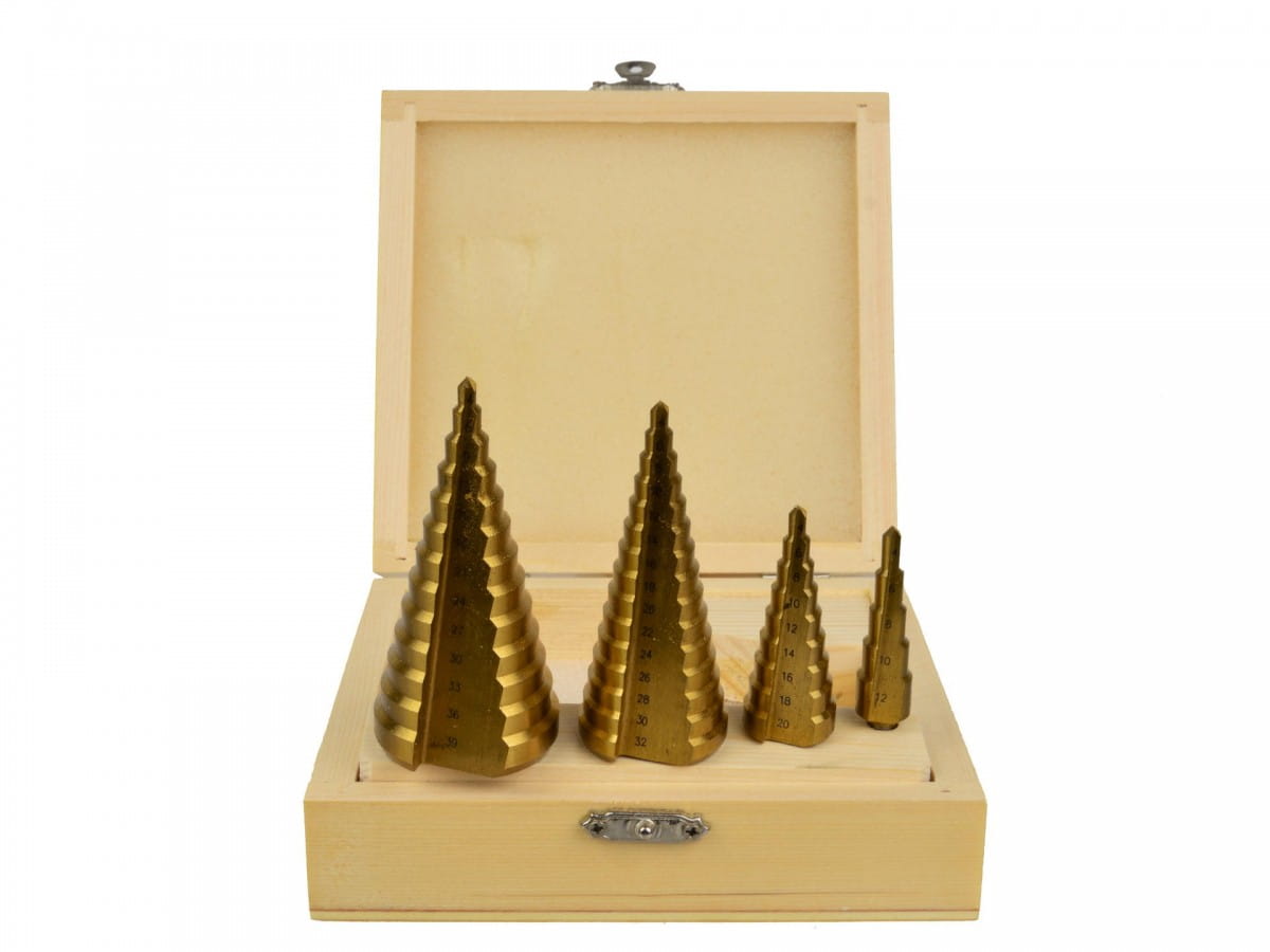 

Zestaw wierteł stożkowych 4el.(4-12,4-20,4-32,4-39