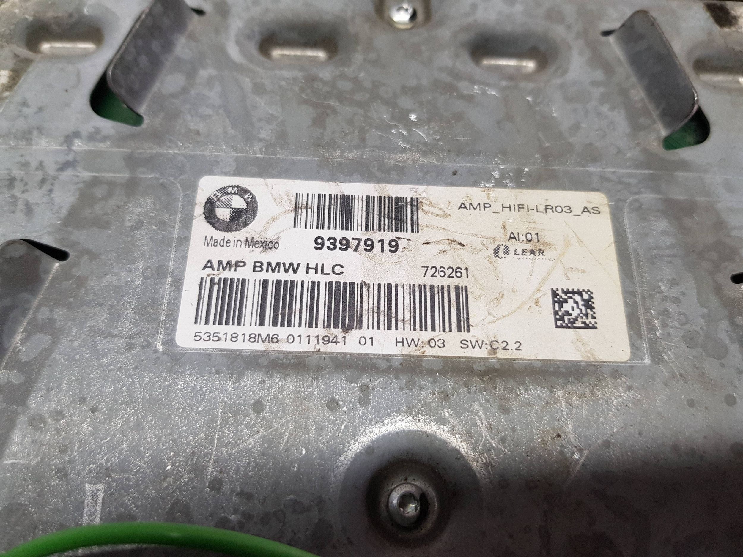 module amplifier AUDIO HIFI 9275578 BMW X3 F25