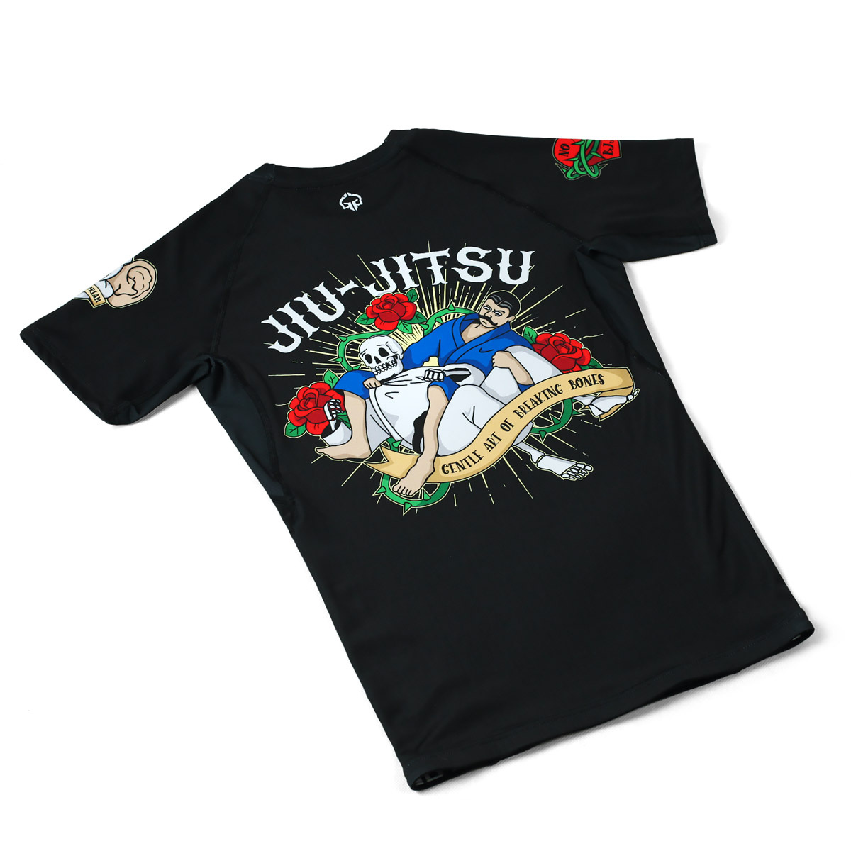 Rashguard Ground Game Oldschool Krótki Rękaw Koszulka Kompresyjna Mma Bjj L