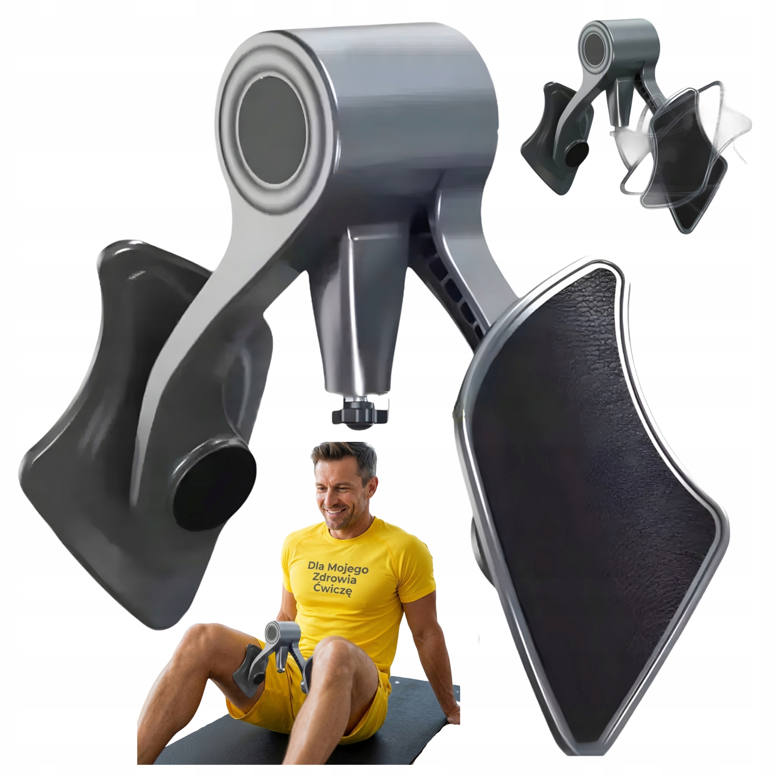 Motýlek na Kegelovy cviky stehen pánevního dna šedý trenér špendlík