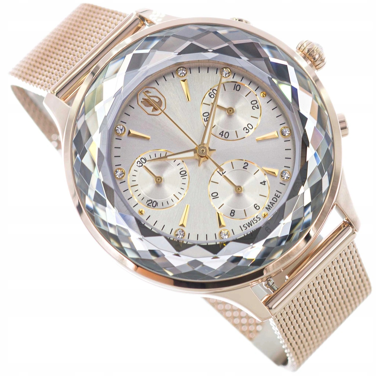 Dámské Hodinky Swarovski 5677500 Nova Chrono Zlaté Na Náramku Neobrite