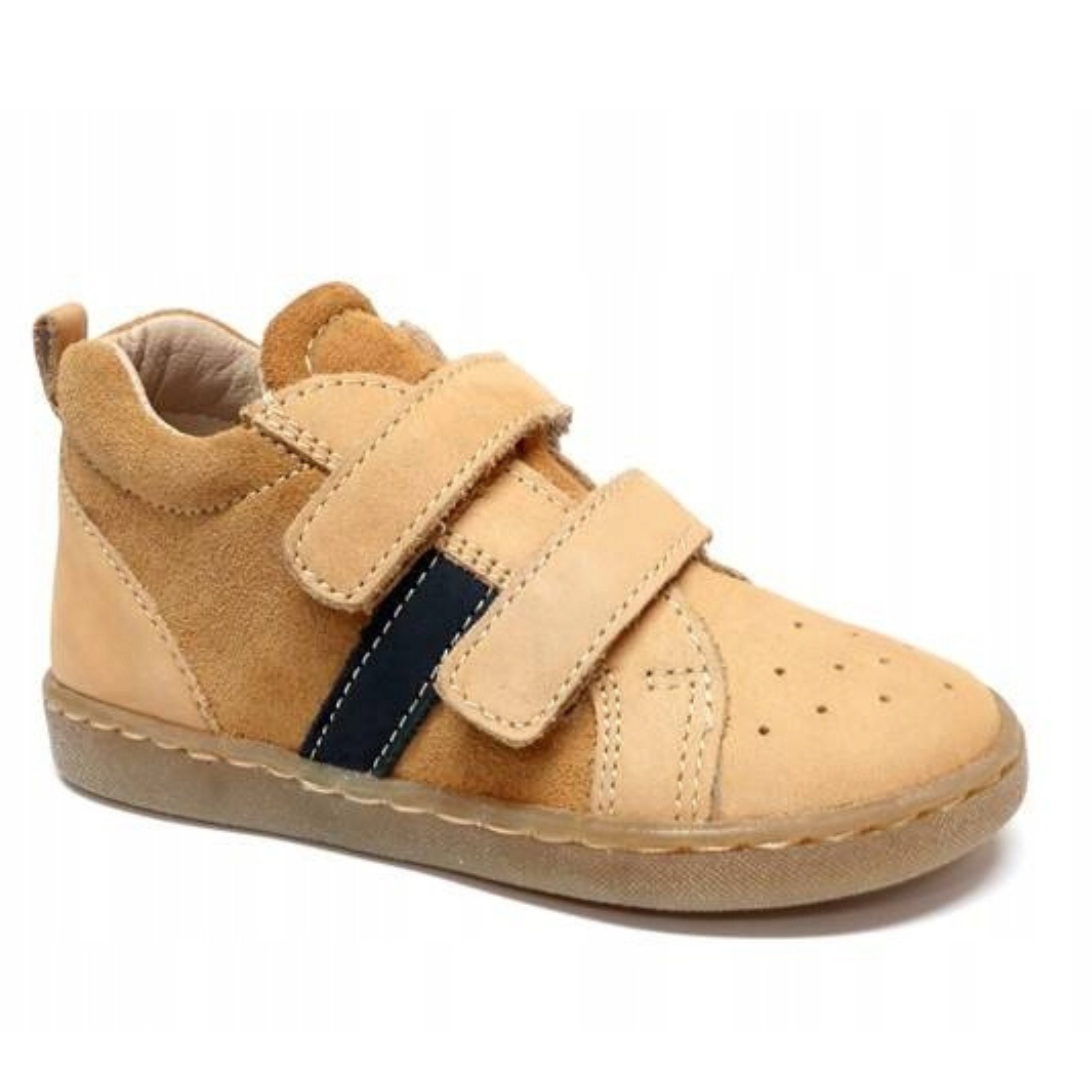 Renbut 0137 Trzewiki Buty Skórzane Wiosenne Na Rzepy Półbuty Miodowy R 30