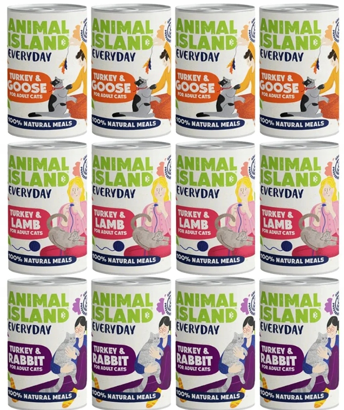 Animal Island karma mokra dla kota Mix smaków 12x400g