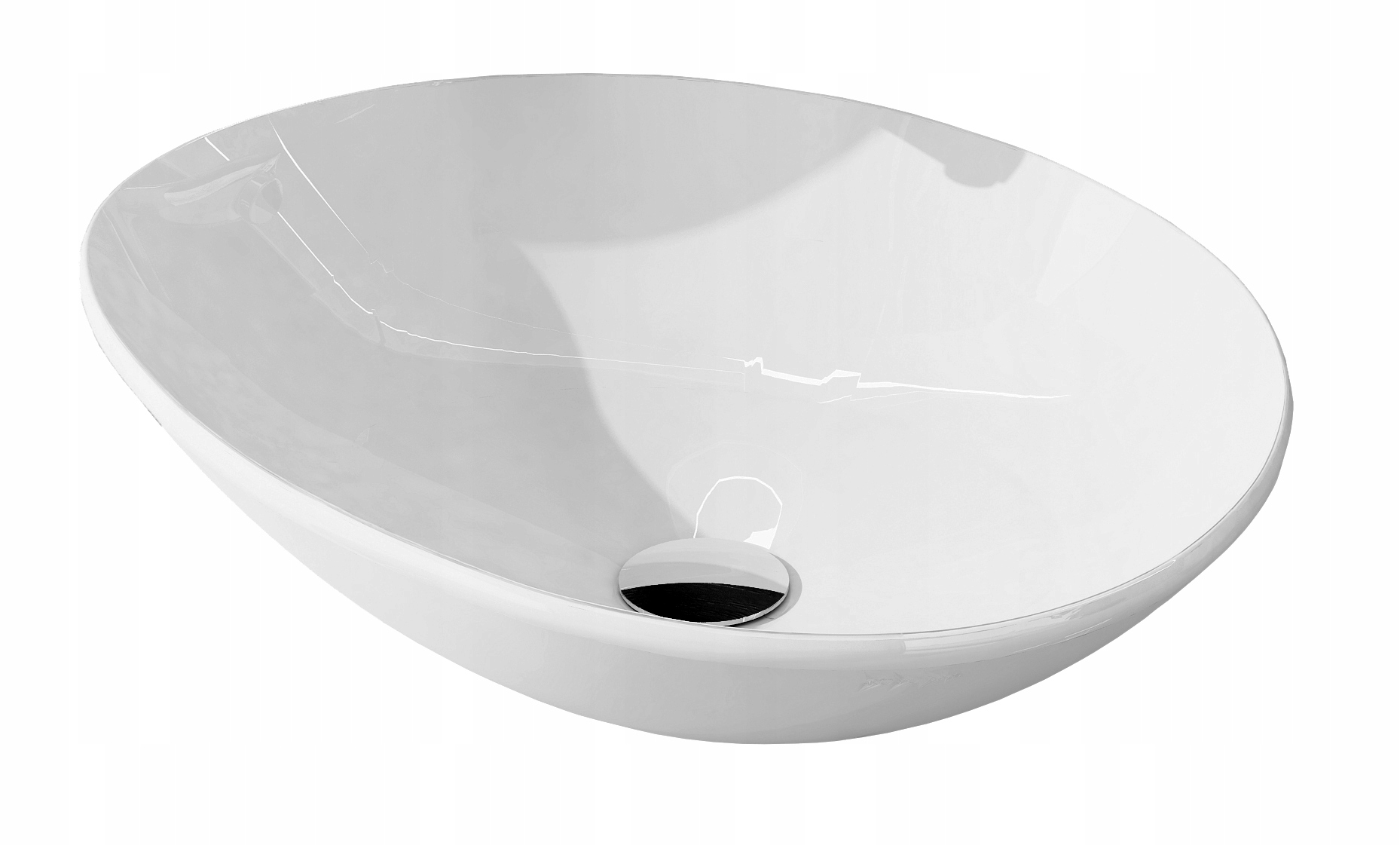 Umywalka nablatowa owalna Elita Oxy 41 cm biały