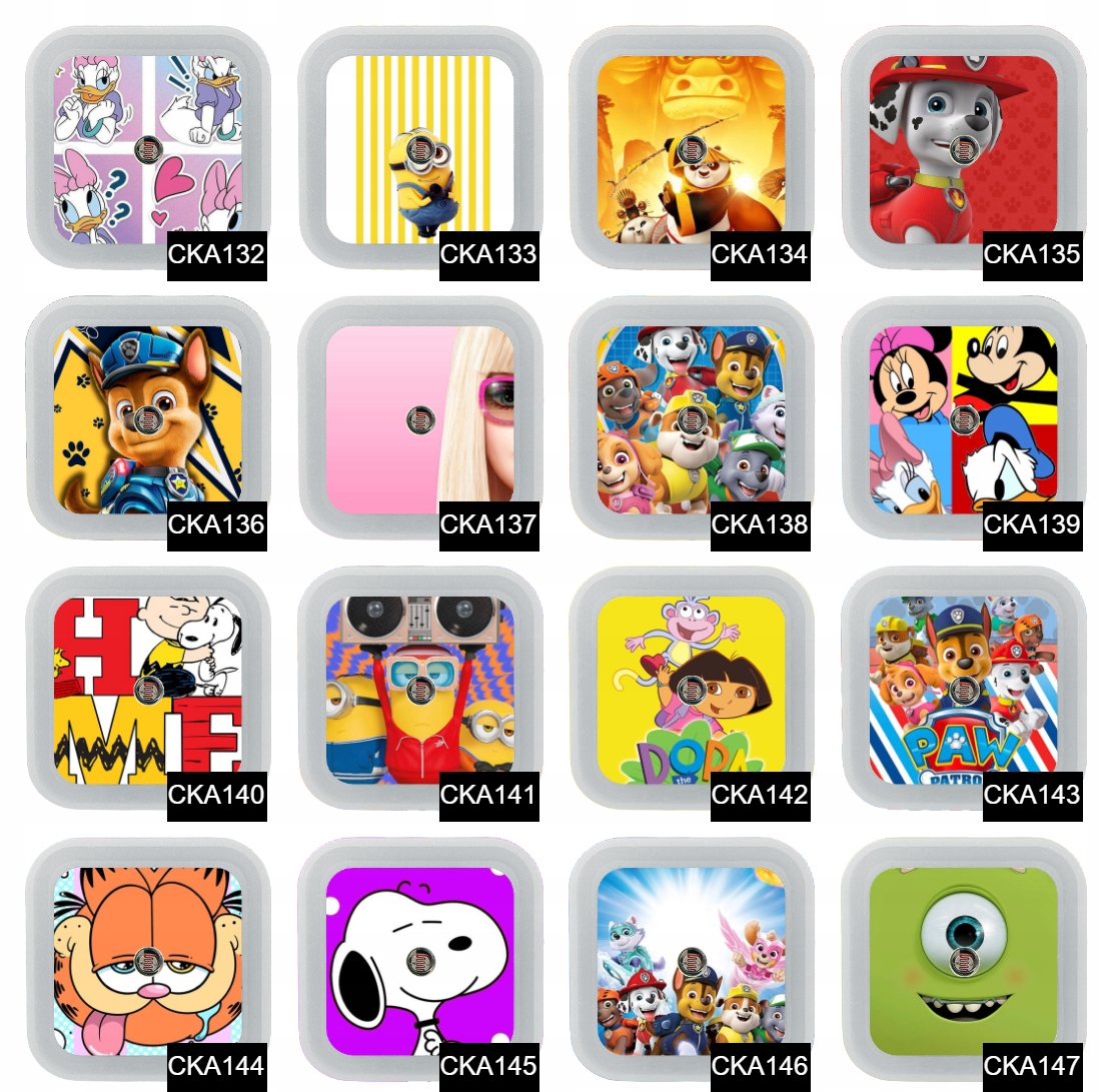 Nocna lampka do kontaktu LED Psi Patrol Top Wzory Kolor dominujący wielokolorowy