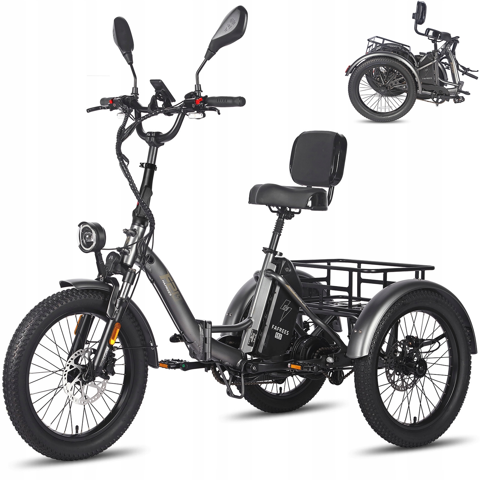 Elektrická tříkolka Fafrees F20 Mate 750W 23.45Ah 30 km/h 100 km 20*3.0'' Coc