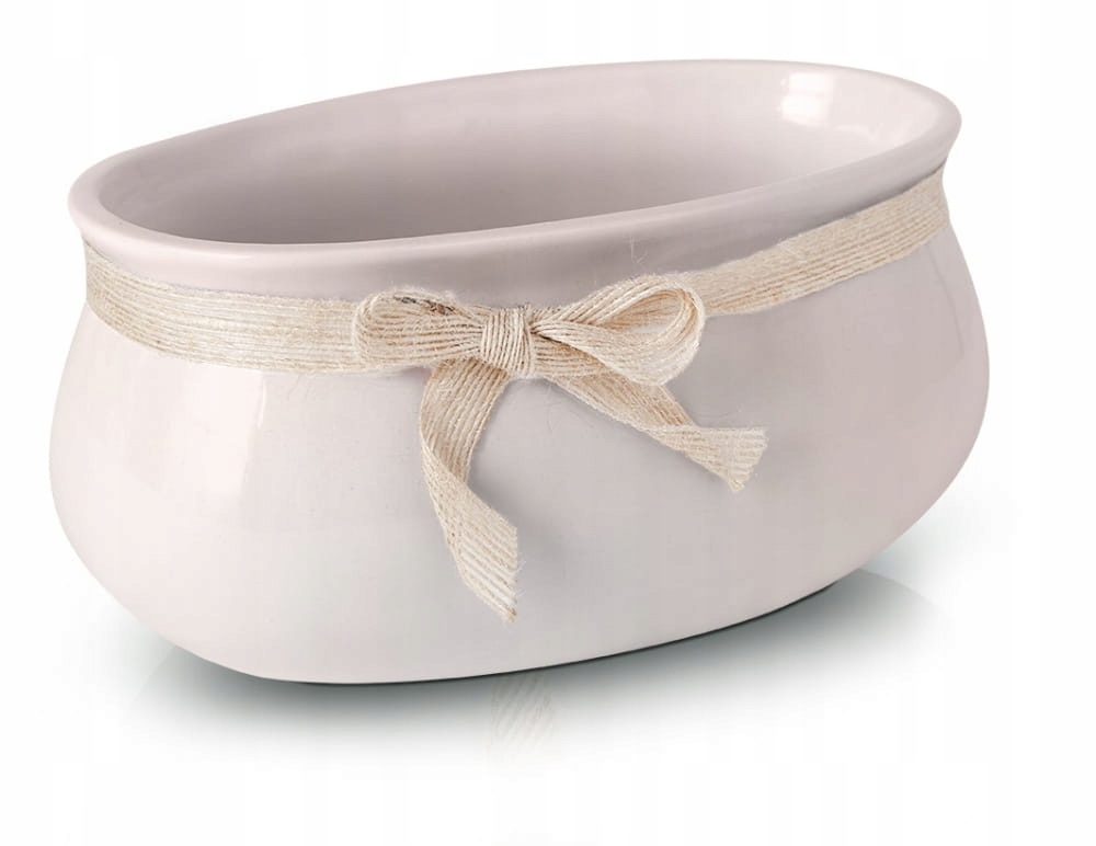 DONICZKA OSŁONKA CERAMICZNA RYNNA DONICZKI RÓŻOWA