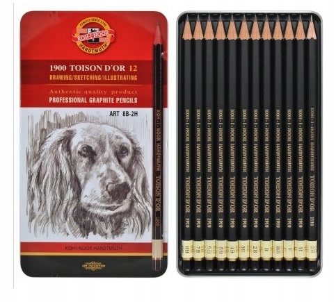 

Koh-i-noor Zestaw ołówków etui Toison 8B-2H 12szt