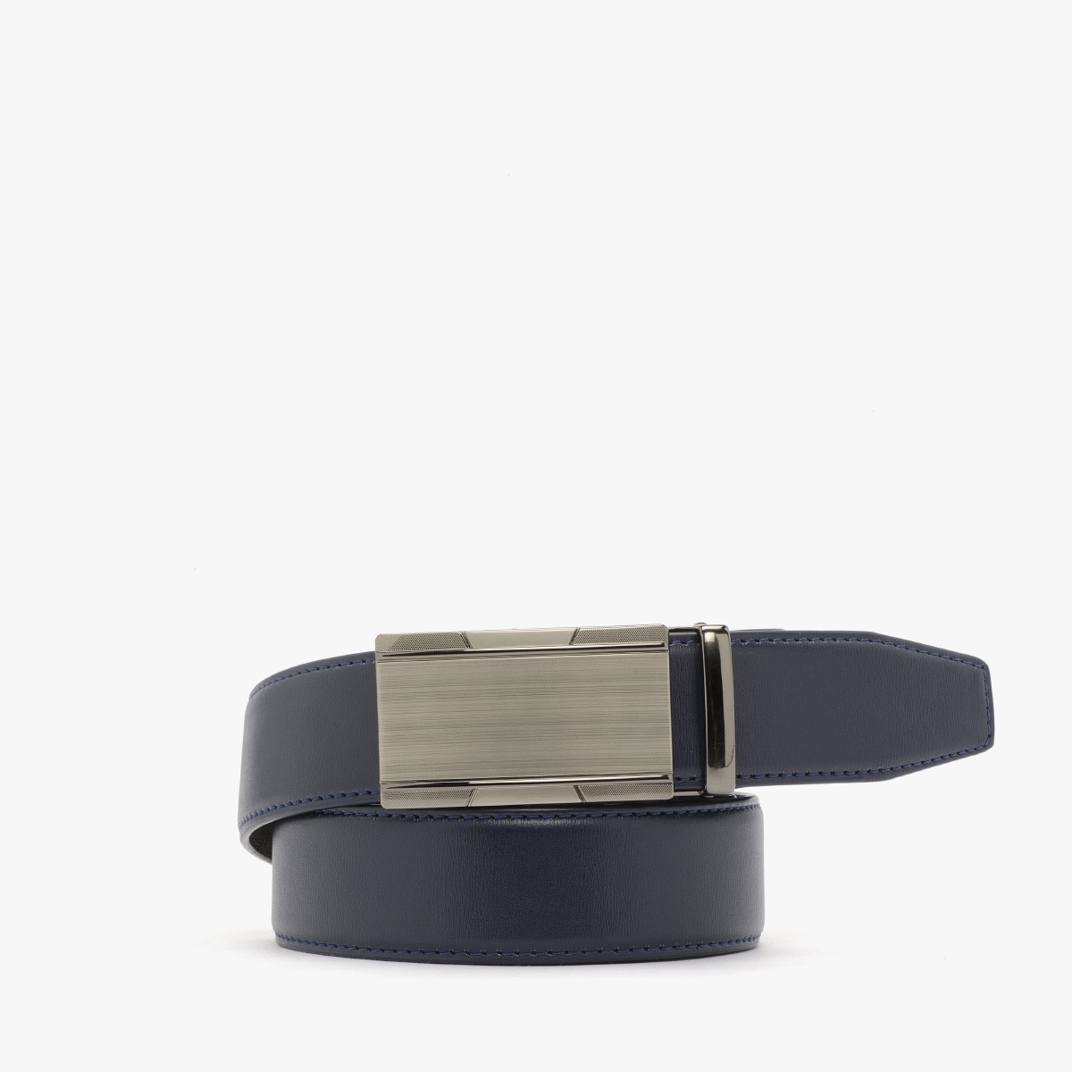 

Ryłko granatowy skórzany pasek męski klamra 100