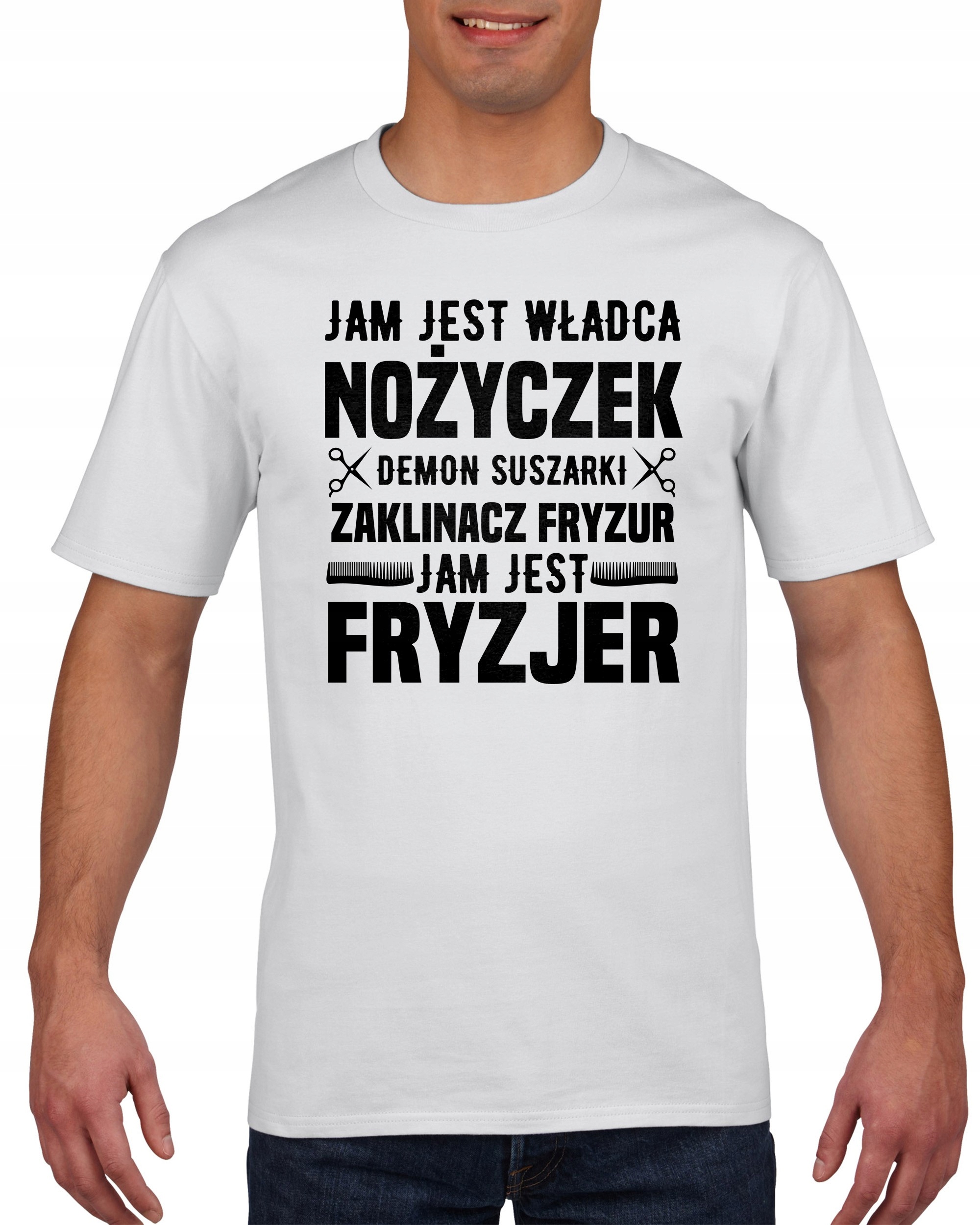 

Koszulka męska Jam jest Fryzjer S