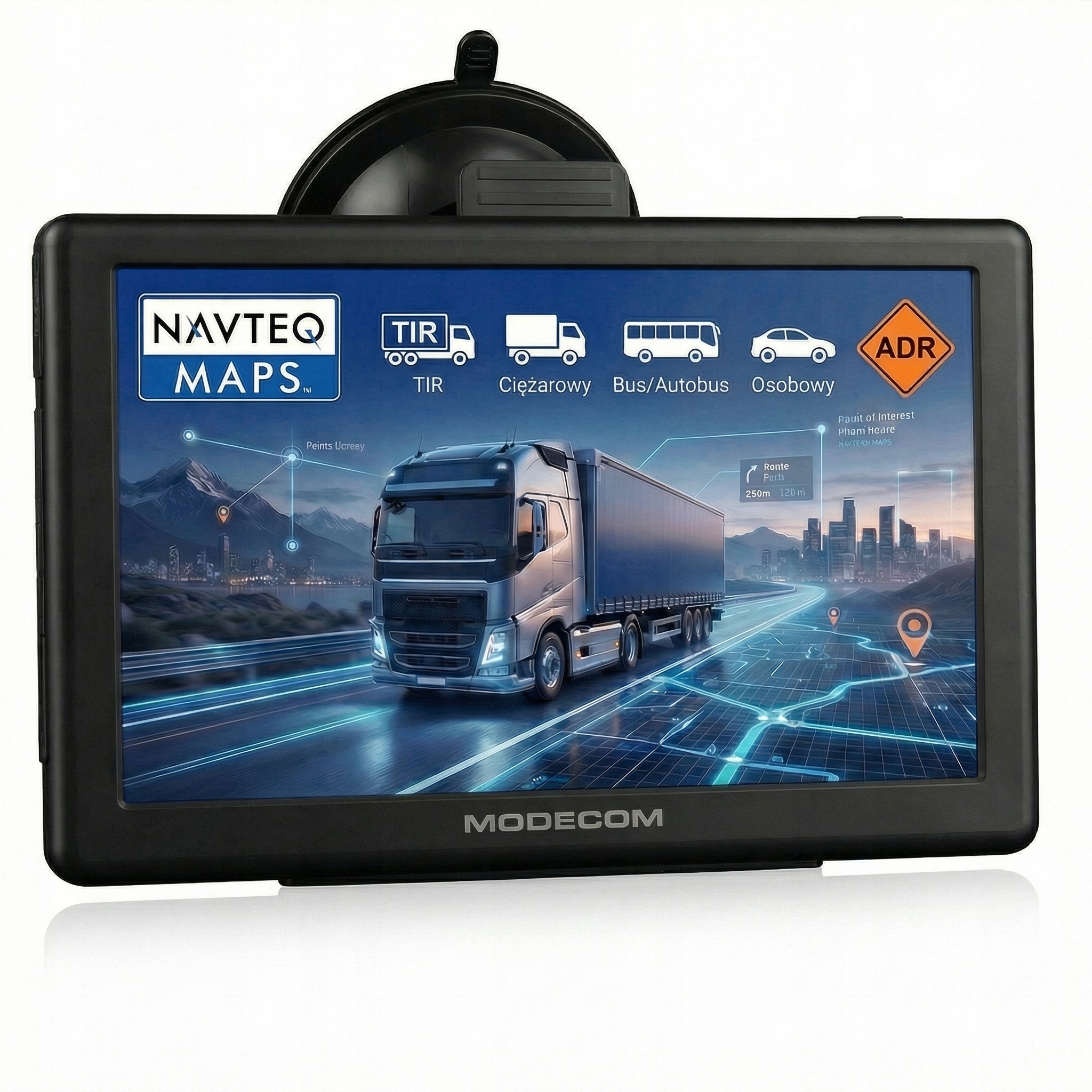 Navigace 5 palců pro nákladní vozidlo Modecom CX 5.0 mapy Tir Bus Fotoradary 2026