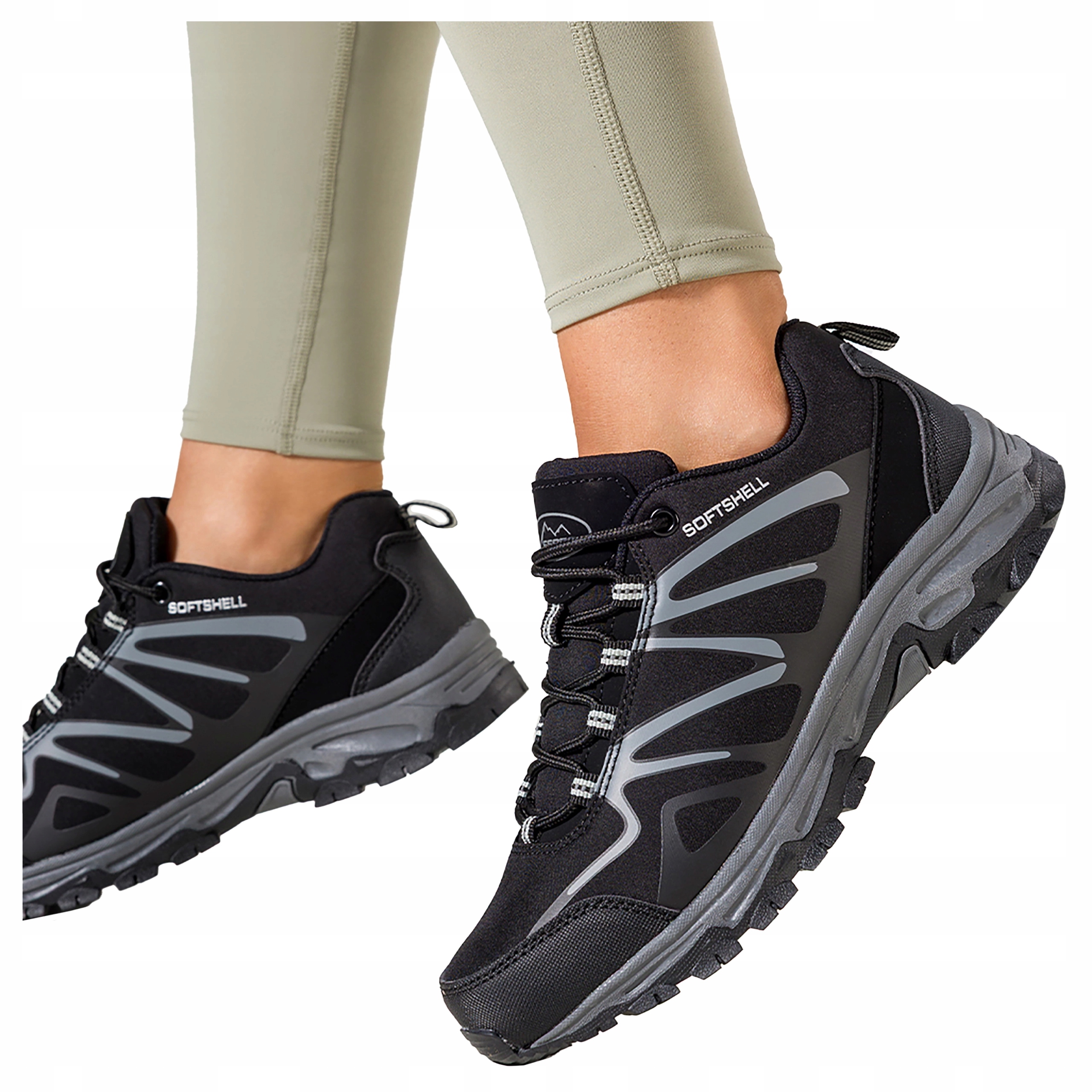 Černé Trekingové Boty Dámské Šněrovací Softshell Sportovní Horské vel. 40