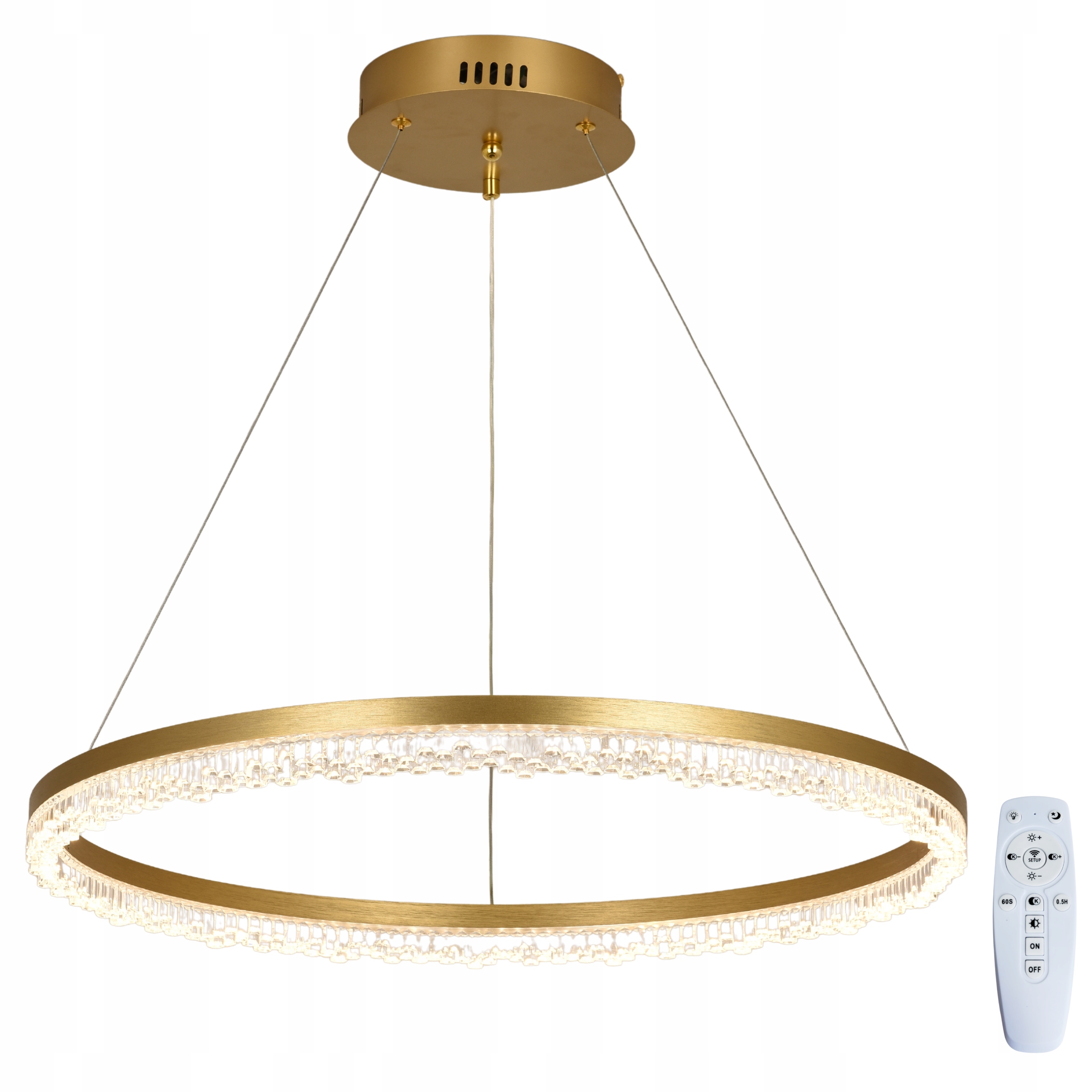 stropní svítidlo Led Stropní Svítidlo Závěsný Lustr ring Dálkový Ovladač zlatý