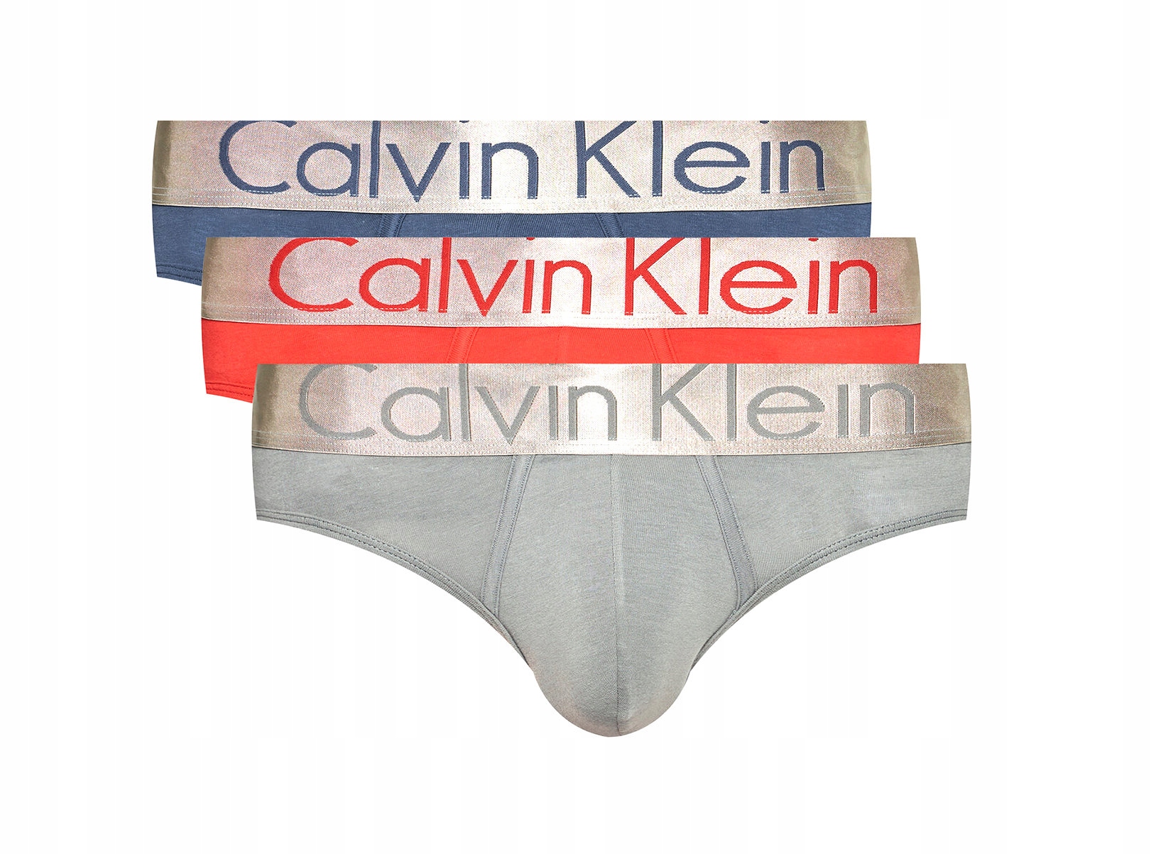 Calvin Klein Steel Cotton Slipy 3 Pack NB2452A Khx S
