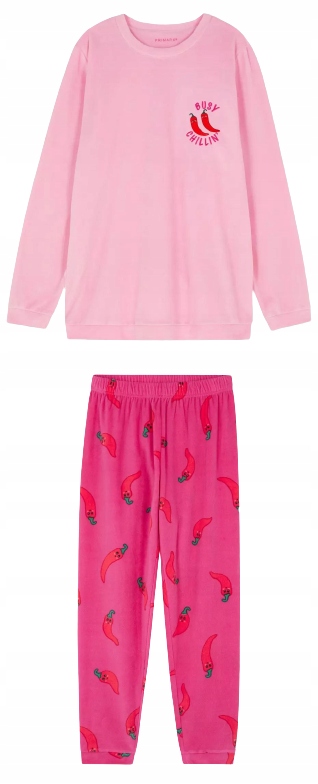 Teplé Fleecové Pyžamo Typu Busy Chillin' M