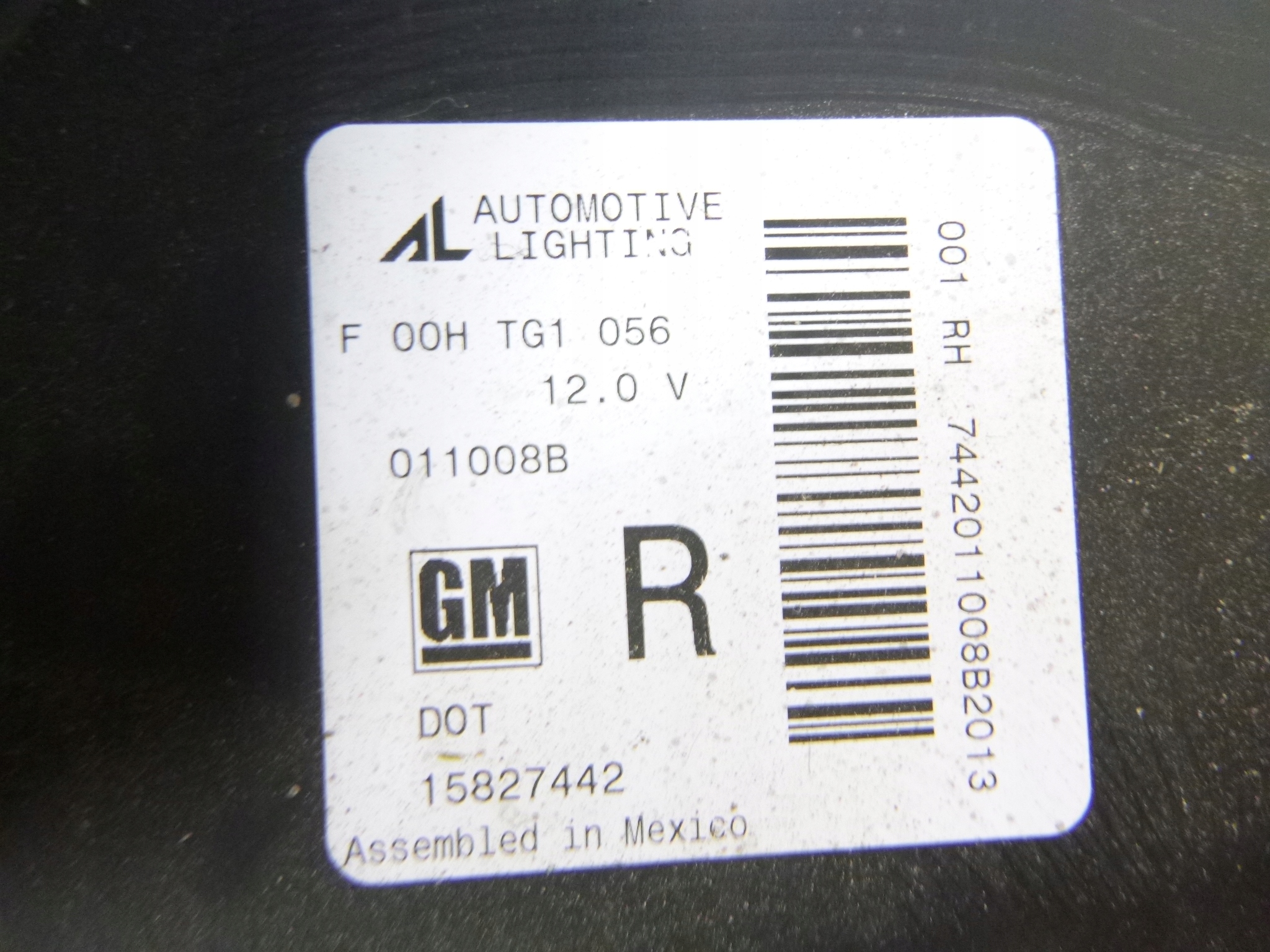 light front right Chevrolet HHR 2009r.