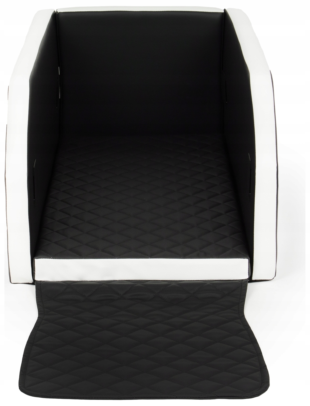 Skládací přepravka do auta pro psa na zadní sedadlo s matrací a p