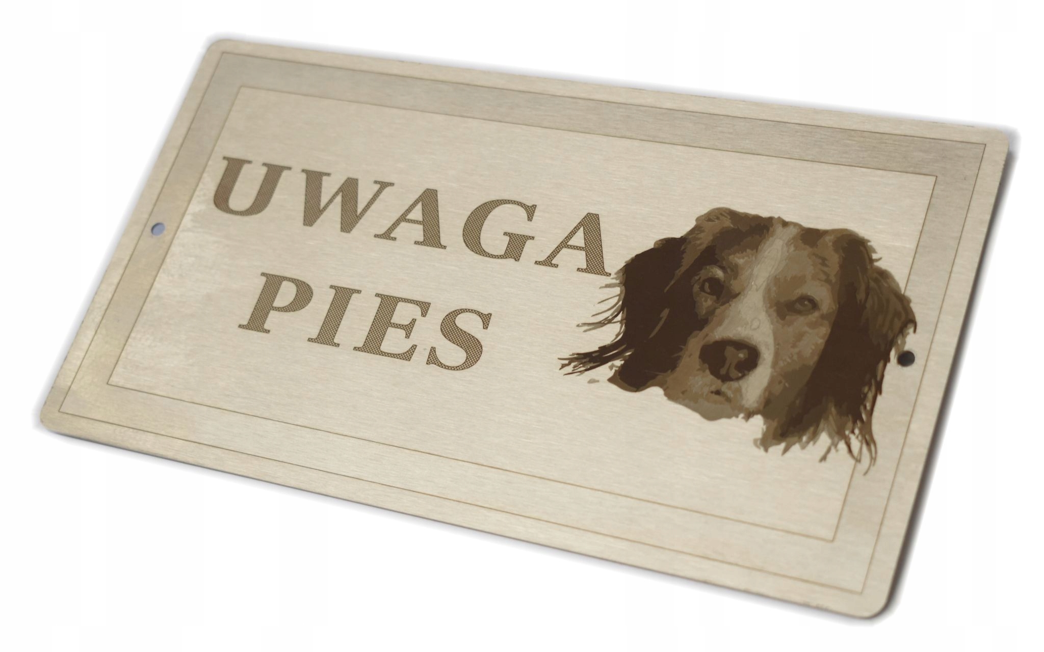 

Tabliczka nierdzewna- Uwaga Pies - Kooikerhondje