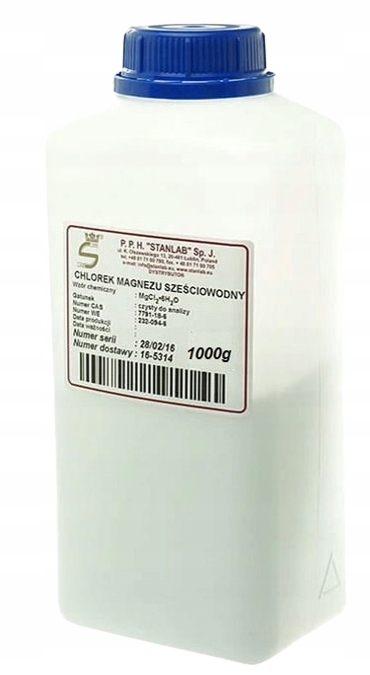 

Stanlab Chlorek 1kg Magnezu Czda 100% Czysty 1000g