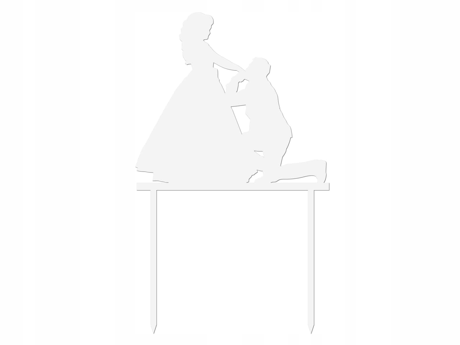 

Topper na tort plexi Figurka 1szt ślub Wesele
