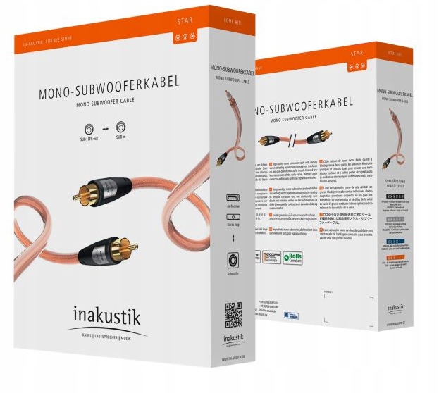 Kabel pro subwoofer InAkustik star sub mono standardní (rca Rca) 10 m