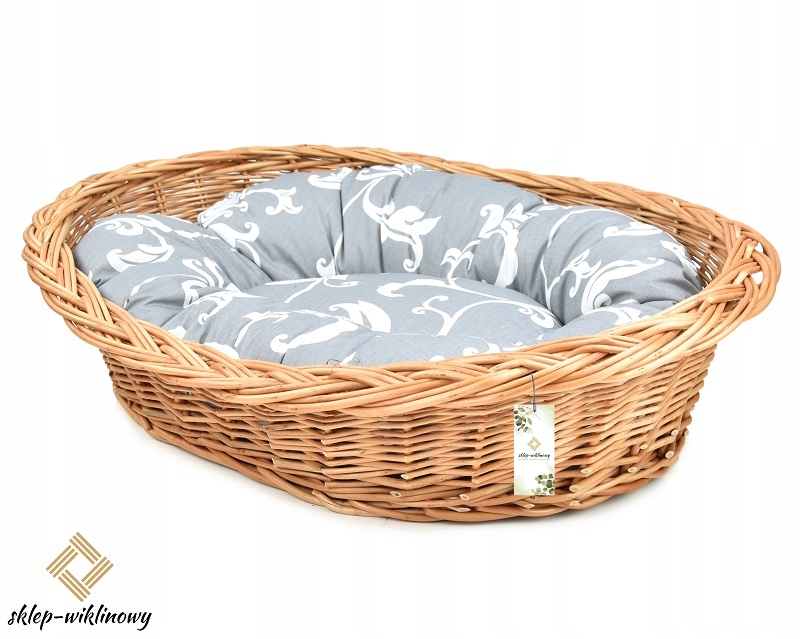 Pelíšek pro psa s polštářem Pelíšek pro zvířata z proutí 75 cm -pl-