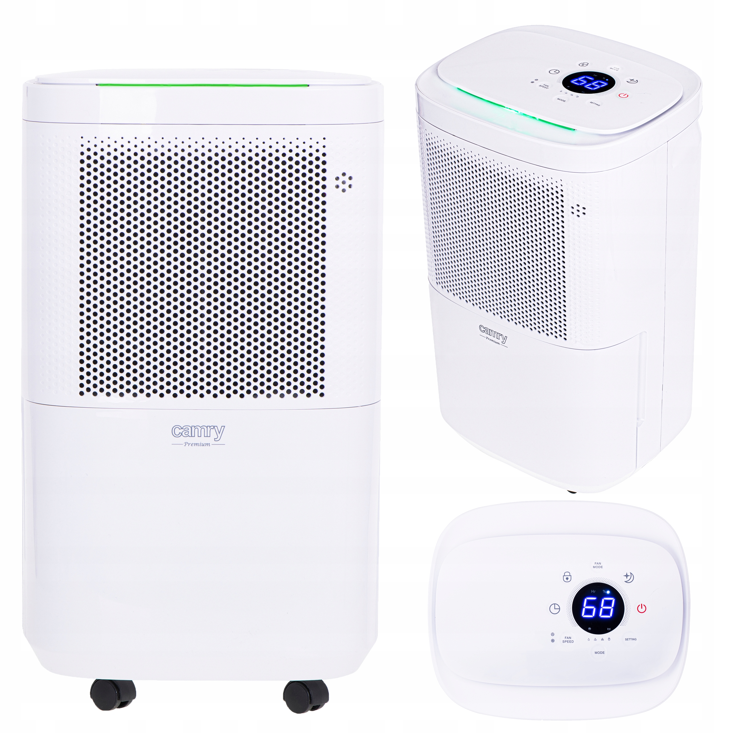 Osuszacz Powietrza Pochłaniacz Wilgoci Domowy Wydajny 10l/24h Timer Led