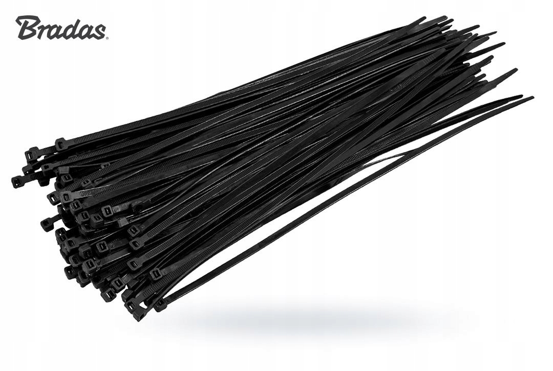 Opaski zaciskowe Bradas TS1148280B 4,8x280 mm 100 szt trytytki Uv czarne