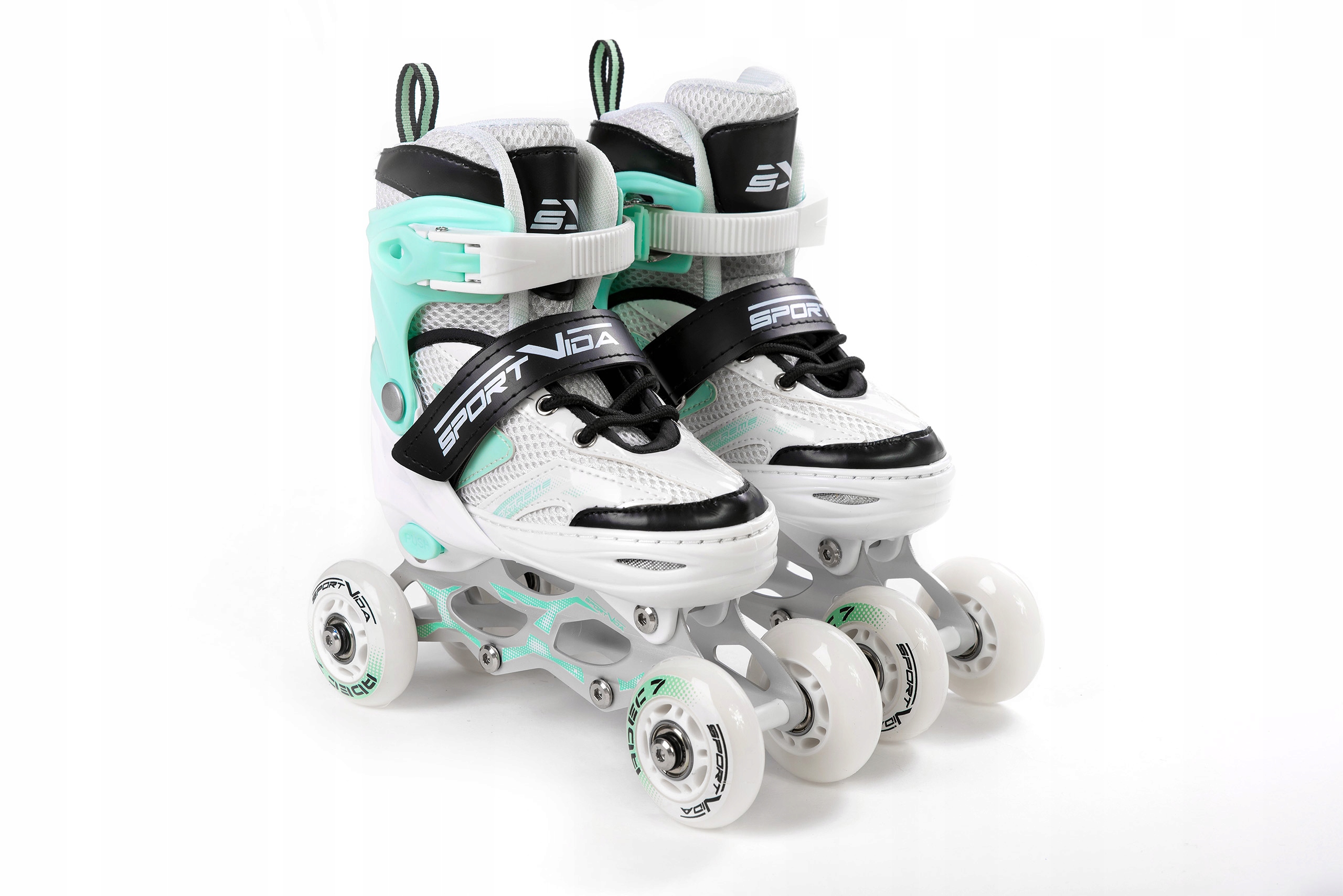 ŁYŻWOROLKI 4w1 ROLKI WROTKI ŁYŻWY REGULOWANE 35-38 Klasa łożysk ABEC-7