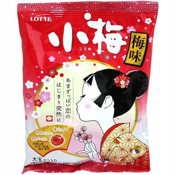 Levně 3x Koume Candy, bonbóny s příchutí japonské švestky ume 68 g Lotte