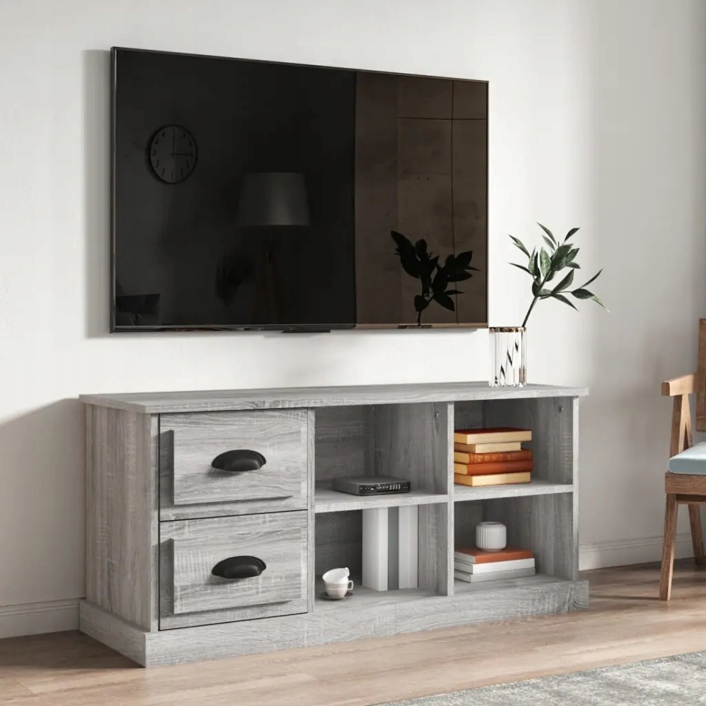 vidaXL Szafka pod Tv, szary dąb sonoma, 102x35,5x47,5 cm