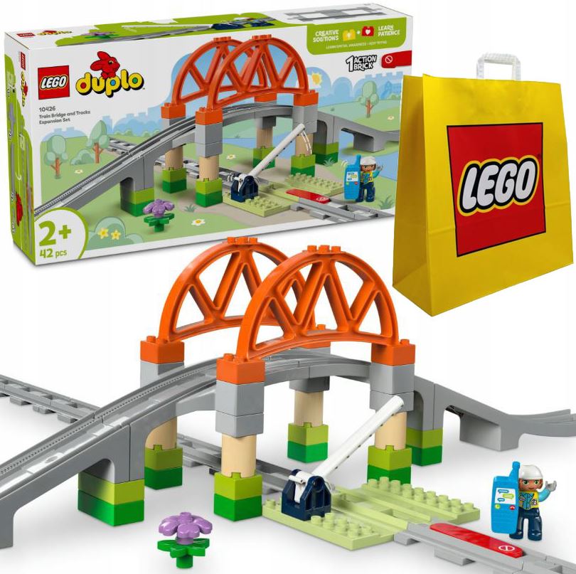 Lego Duplo 10426 Železniční most a koleje – rozšiřující sada taška