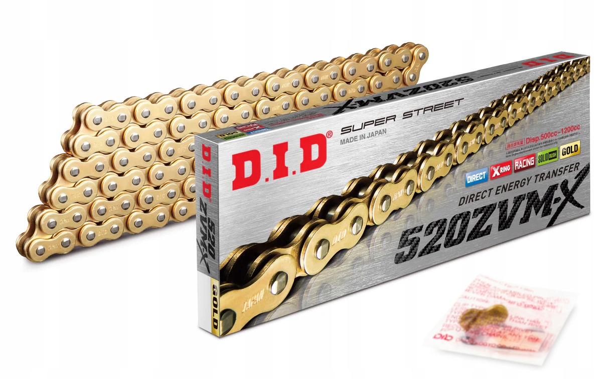 Řetěz DiD 520 Zvm-x Gold Nejsilnější 96 článků