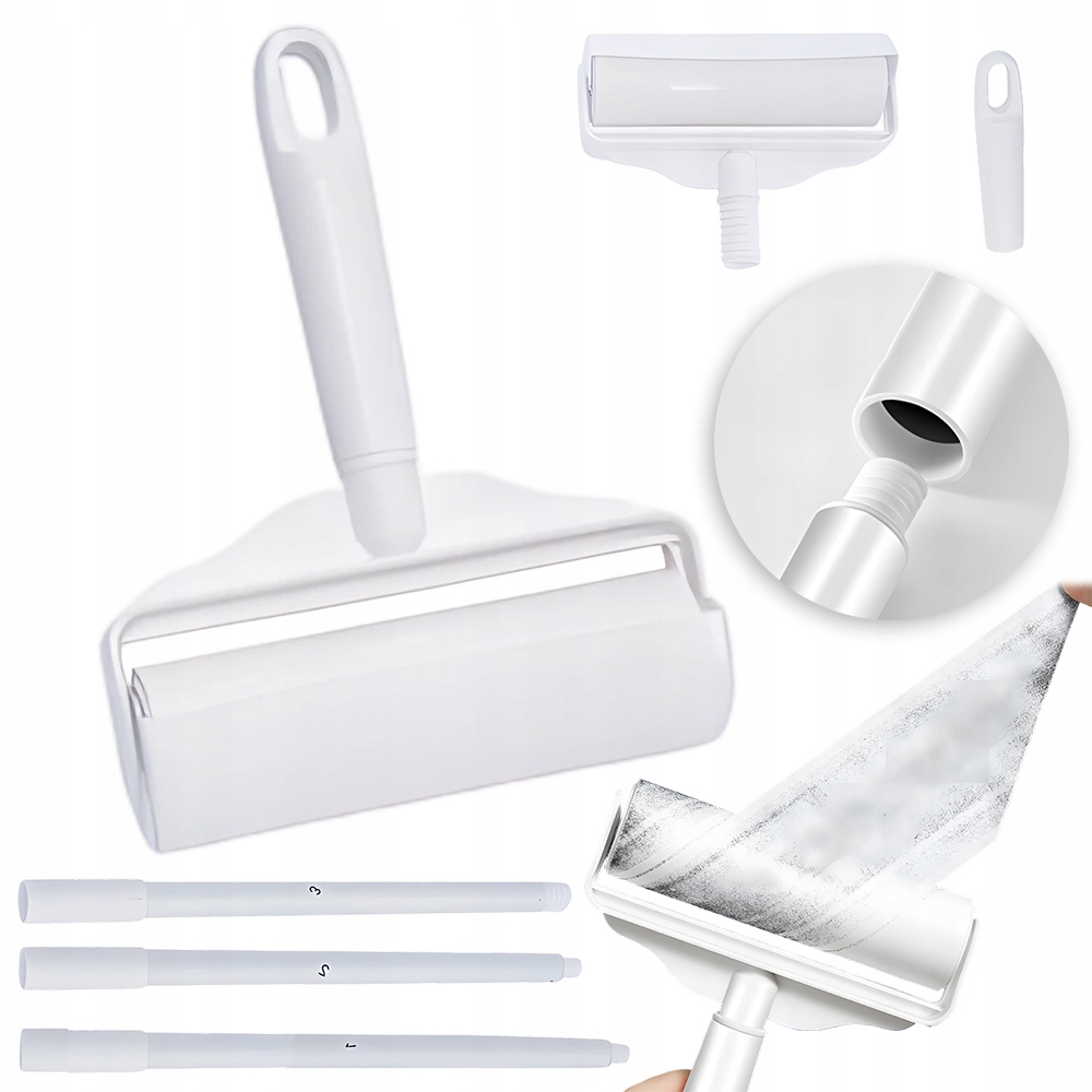 Levně Dlouhý váleček na čištění ložního prádla z prachu a chlupů Ergonomická rukojeť